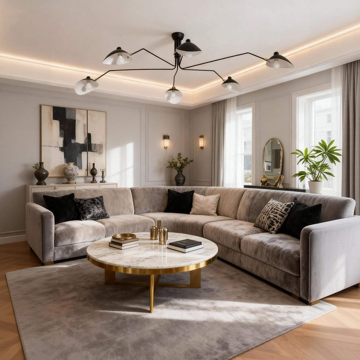 Serge Mouille Ceiling Light - view 26 | Metavaya