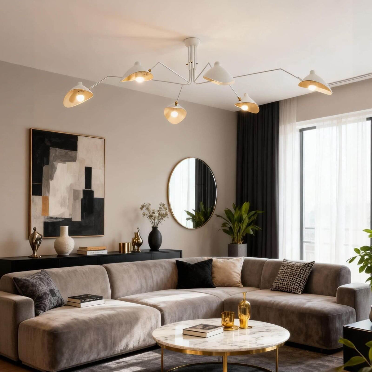 Serge Mouille Ceiling Light - view 17 | Metavaya