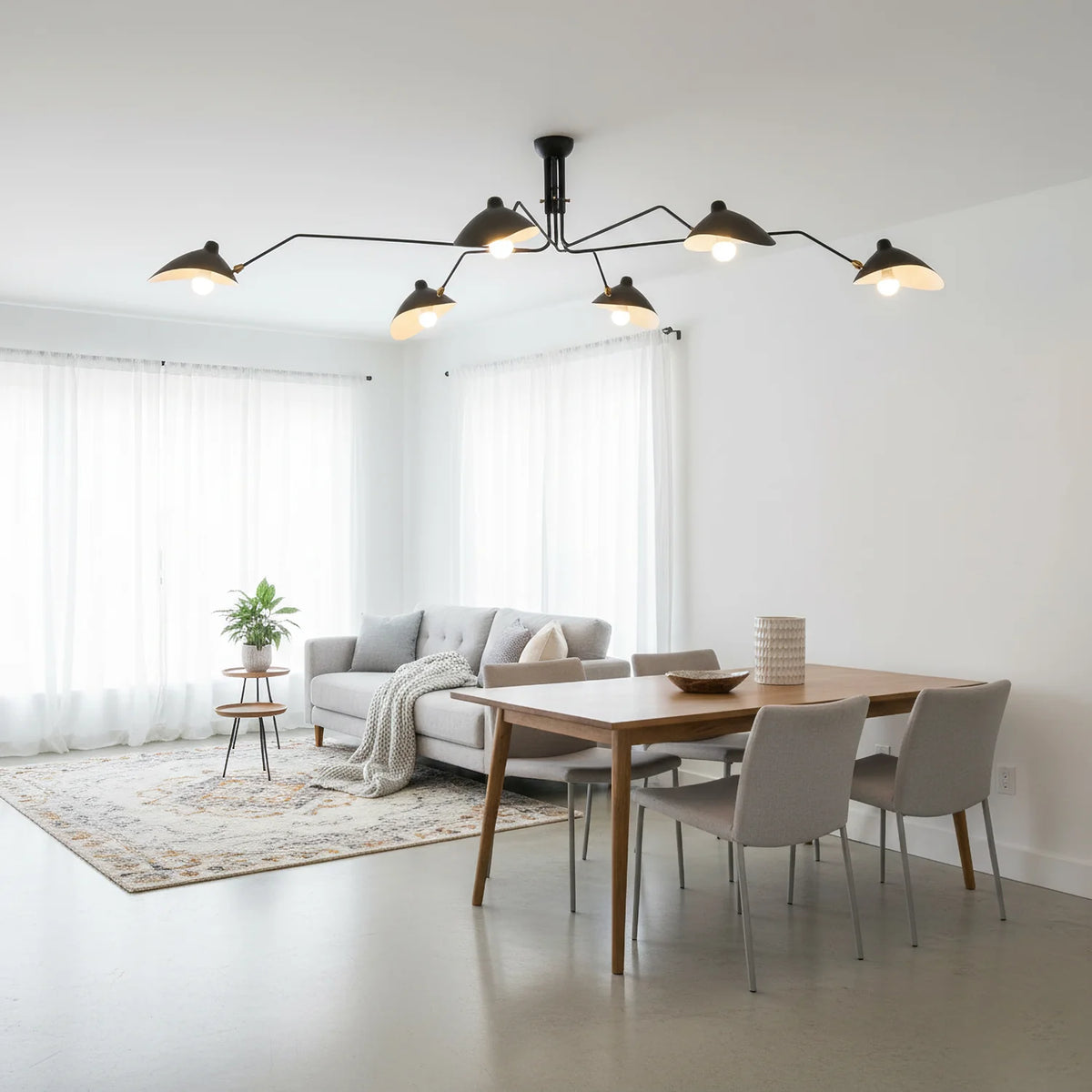 Serge Mouille Ceiling Light - view 9 | Metavaya