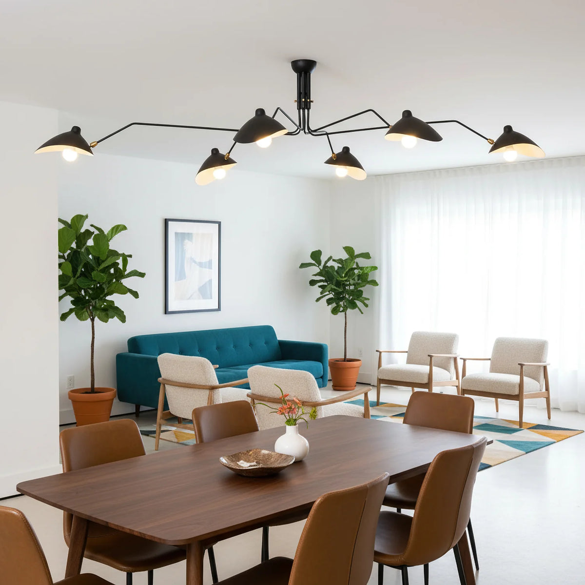 Serge Mouille Ceiling Light - view 3 | Metavaya
