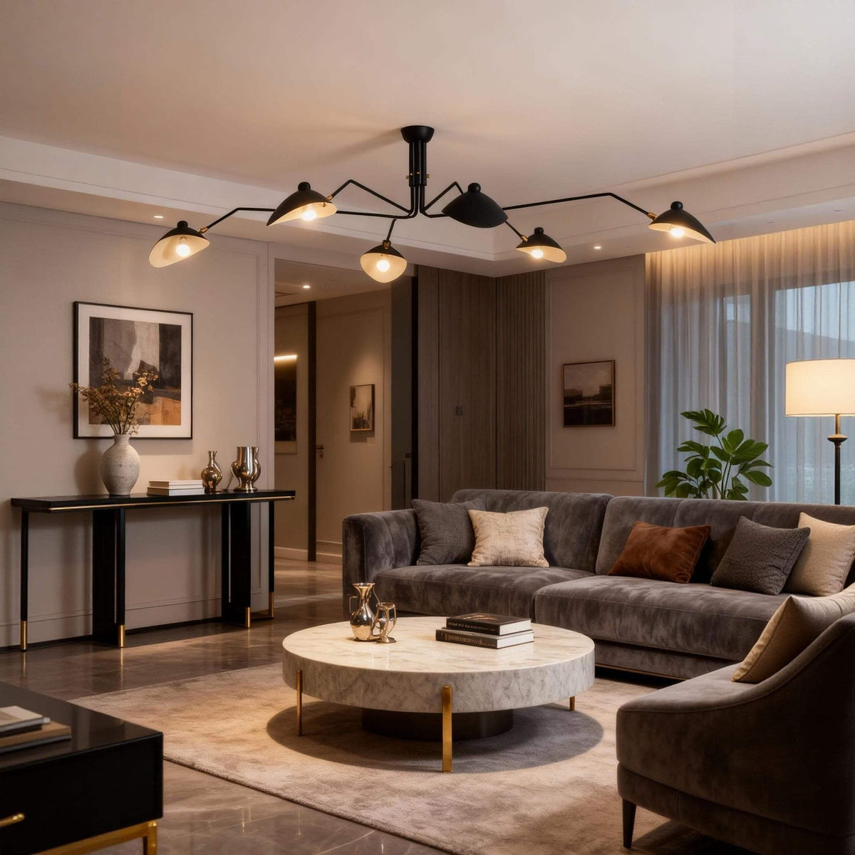 Serge Mouille Ceiling Light - view 28 | Metavaya