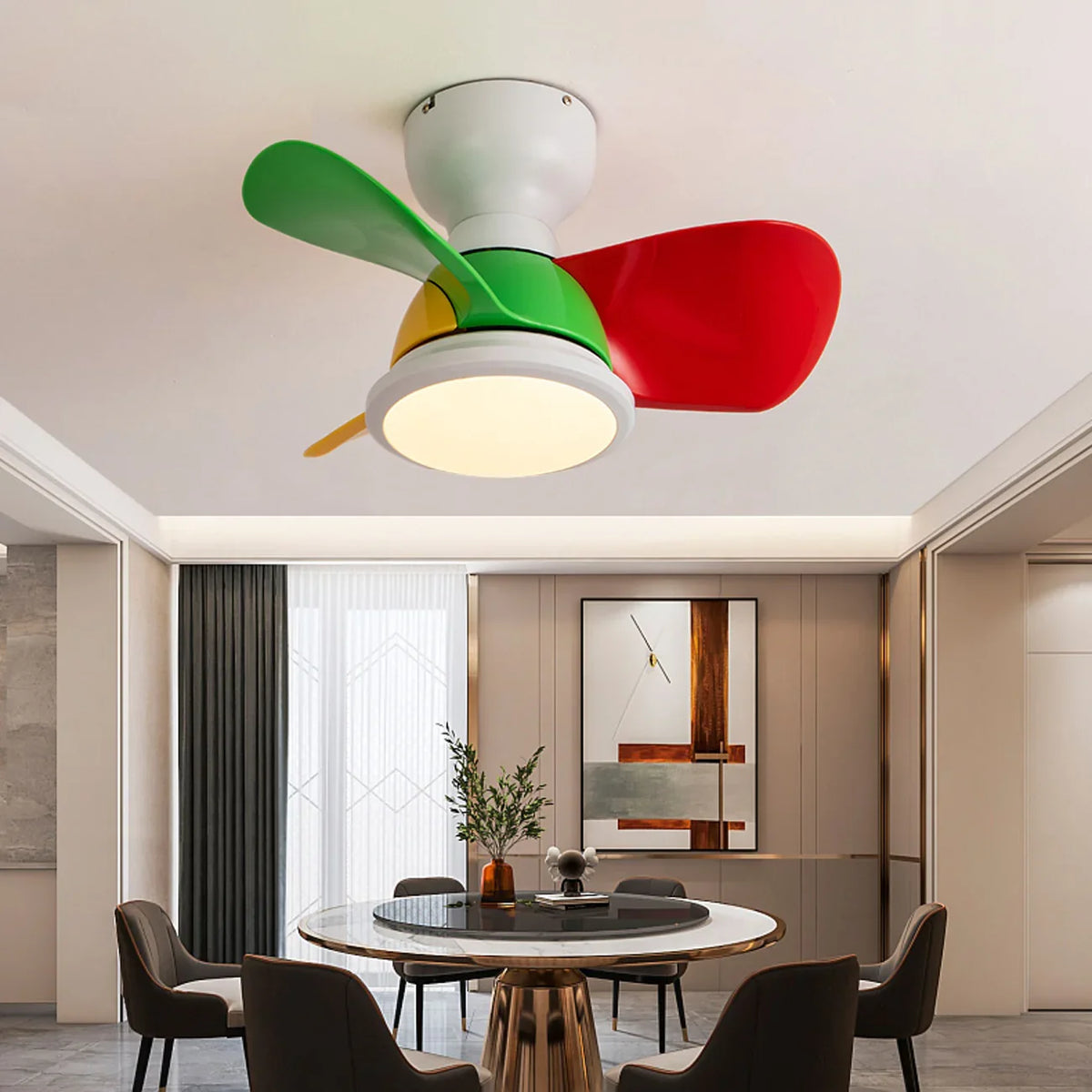 Seyfi Three Leaves Ceiling Fan Light - view 5 | Metavaya