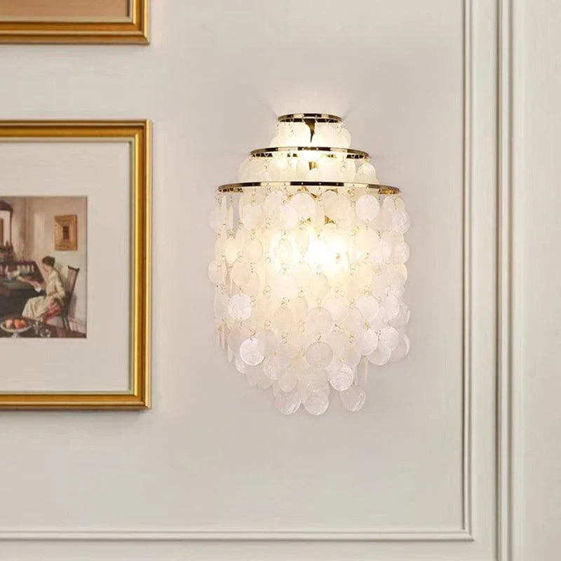 Metavaya Wall lamp Dia 40cm x H 58cm / ∅ 15.7″ x H 22.8″ / Gold Shell Wall lamp 6938624881757 M202405281-2 Buy Shell Wall lamp Online Sale