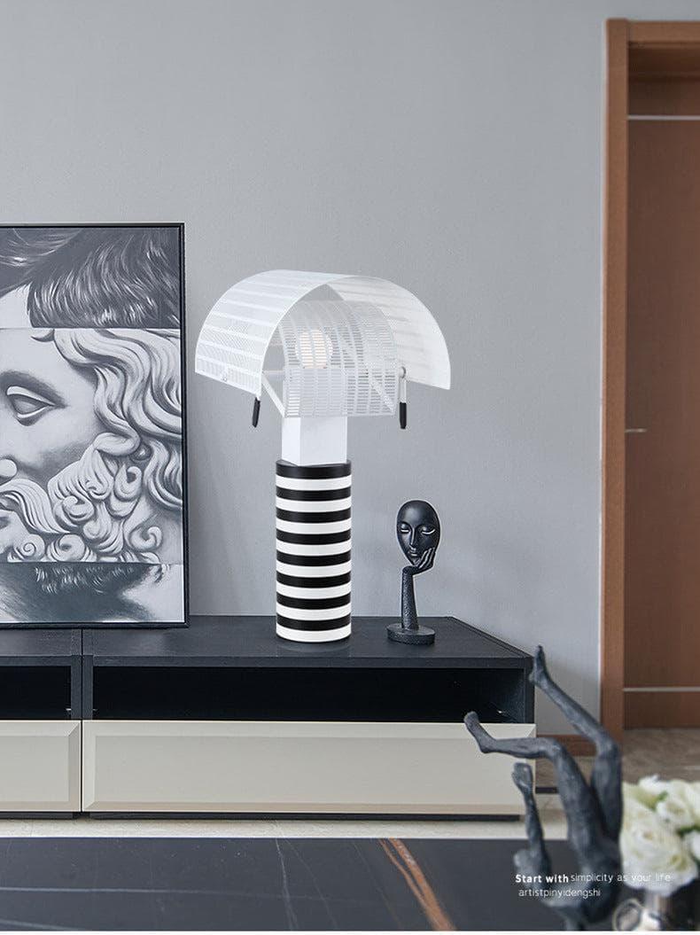 Metavaya Table lamp Dia 32cm x H 58cm / ∅ 12.6″ x H 22.8" / Black+White Shogun Table Lamp 6938617802288 M2023102007-1
