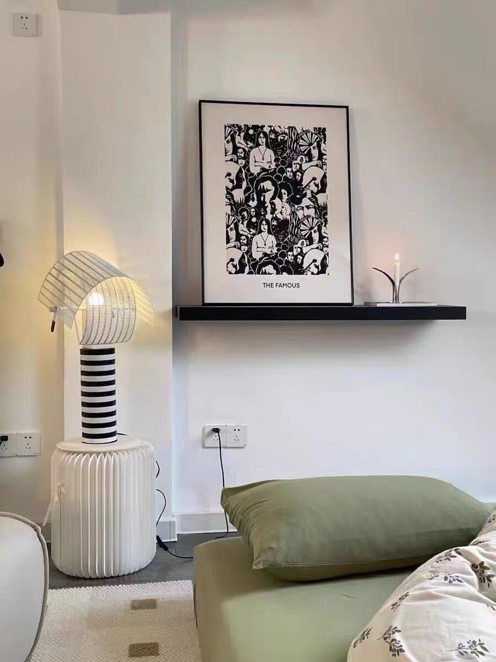 Metavaya Table lamp Dia 32cm x H 58cm / ∅ 12.6″ x H 22.8" / Black+White Shogun Table Lamp 6938617802288 M2023102007-1