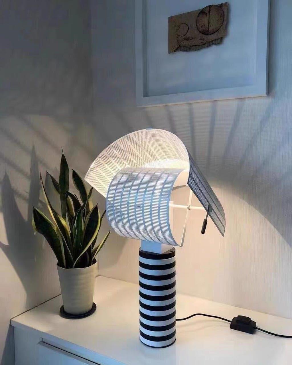 Metavaya Table lamp Dia 32cm x H 58cm / ∅ 12.6″ x H 22.8" / Black+White Shogun Table Lamp 6938617802288 M2023102007-1