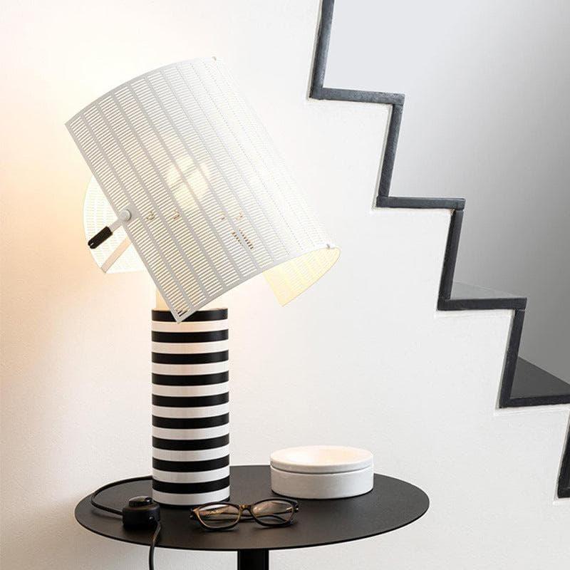 Metavaya Table lamp Dia 32cm x H 58cm / ∅ 12.6″ x H 22.8" / Black+White Shogun Table Lamp 6938617802288 M2023102007-1
