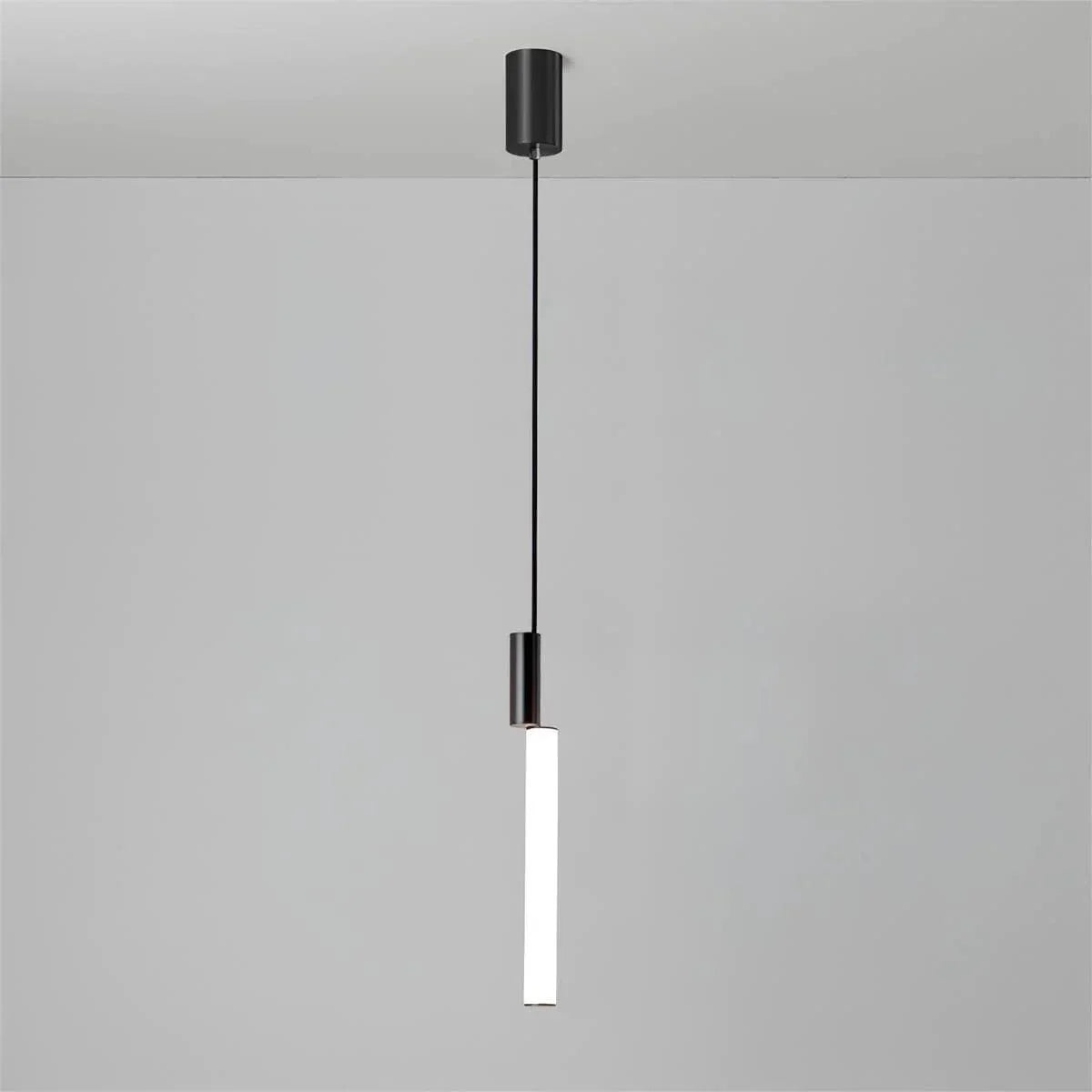 Metavaya Pendant light 1 head Dia 5cm x H 55cm / ∅ 2″ x H 21.7″ / Black / Warm Light Signal LED Pendant Light 6938617817060 M2023112802-2