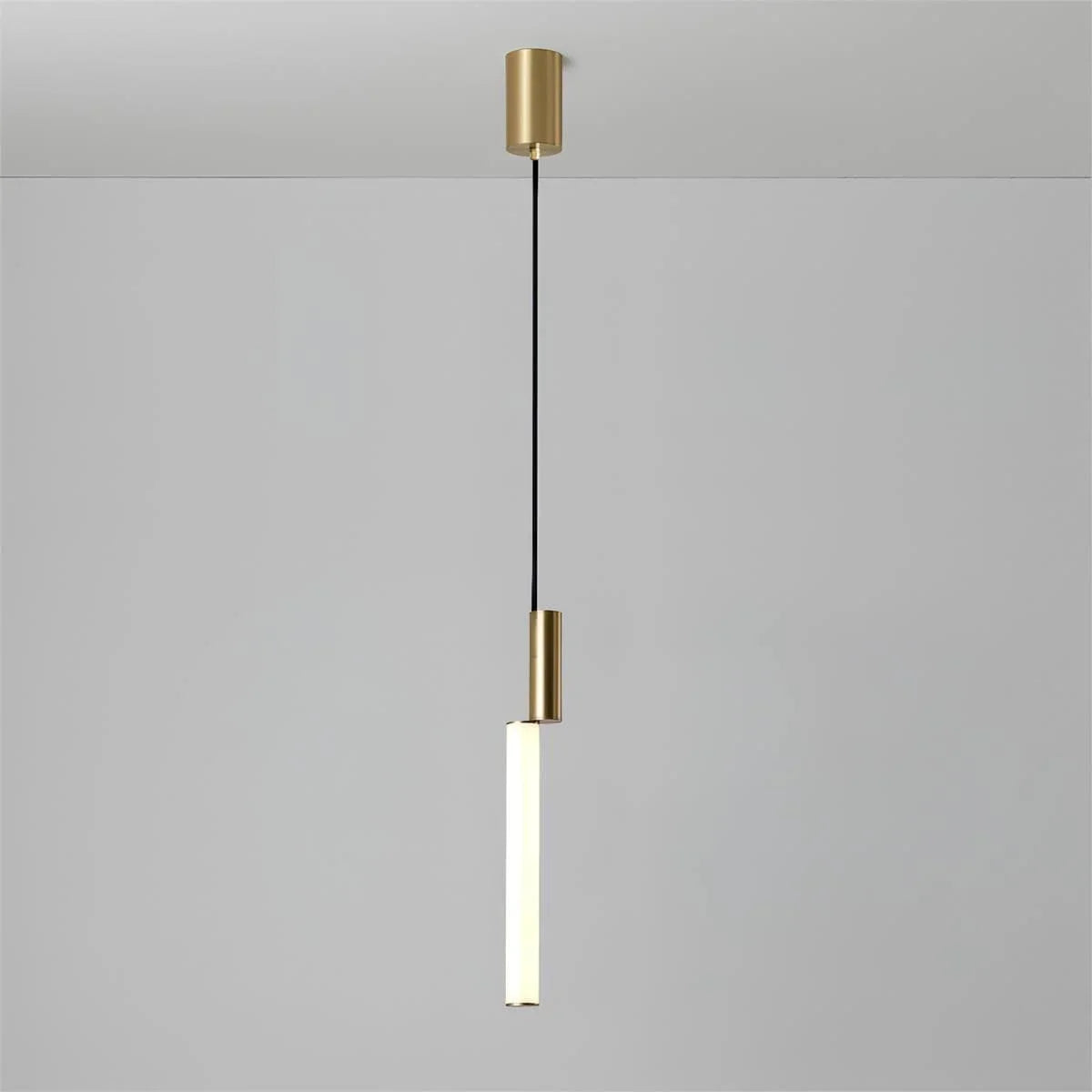 Metavaya Pendant light 1 head Dia 5cm x H 55cm / ∅ 2″ x H 21.7″ / Gold / Warm Light Signal LED Pendant Light 6938617817053 M2023112802-1