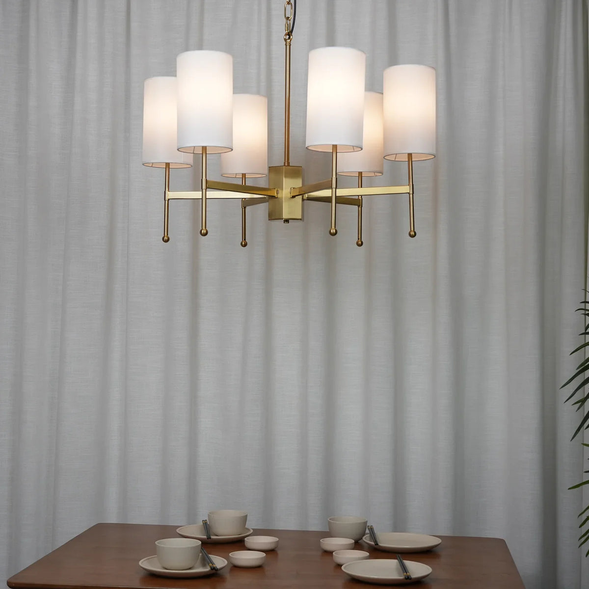 Silk Stem Chandelier - view 2 | Metavaya
