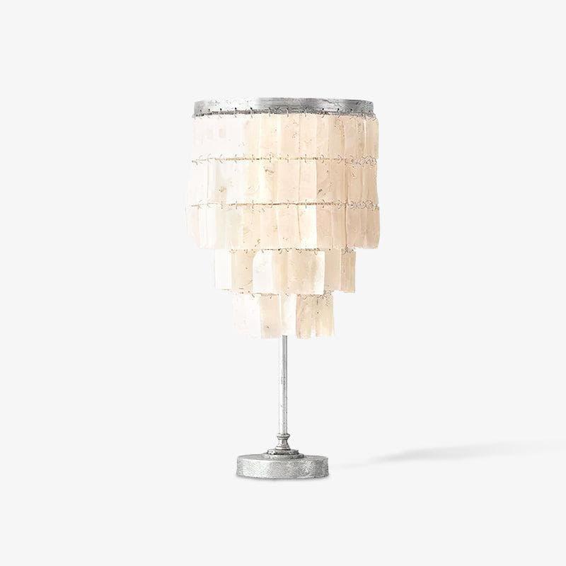 Metavaya Table Light Dia 25cm x H 53cm / ∅ 9.8″ x H 20.9″ / Silver+White / US Plug Skye Tiered Table Light 662668896953 M202405124-1 Skye Tiered Table Light- Buy online
