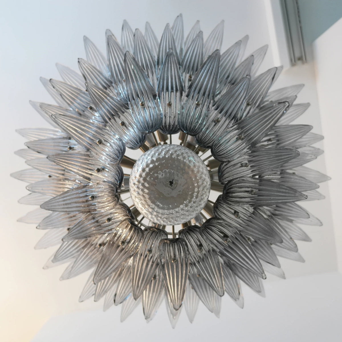 Smoked Glass Palmette Chandelier - view 11 | Metavaya