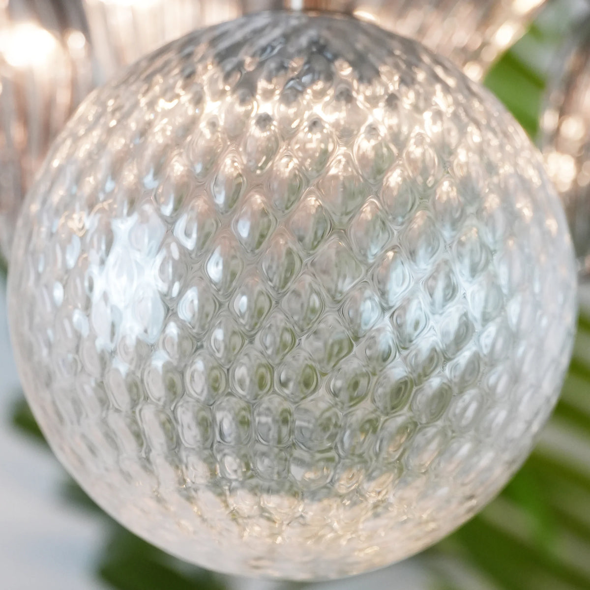 Smoked Glass Palmette Chandelier - view 12 | Metavaya