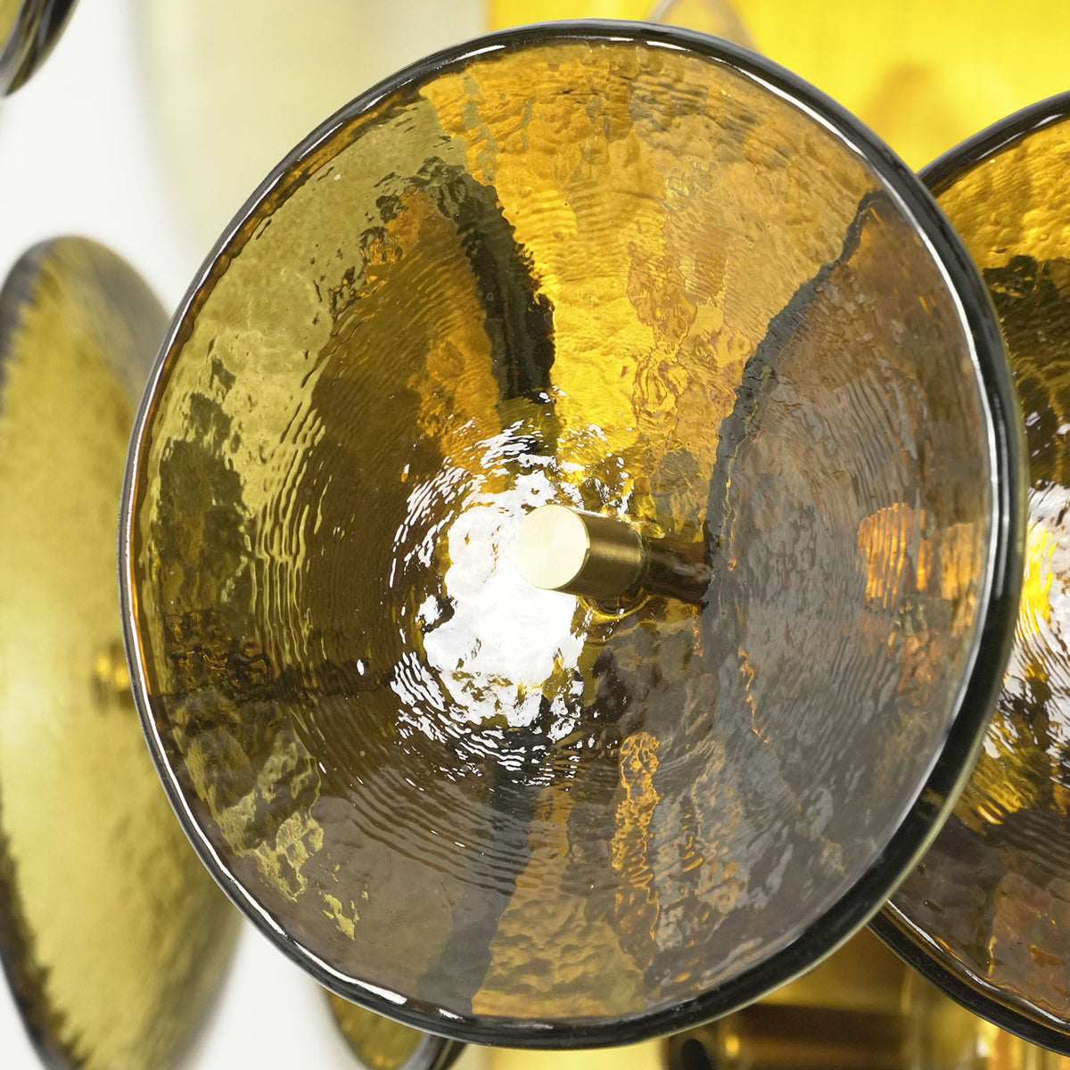 Solaris Disc Hammered Glass Wall Lamp - view 19 | Metavaya