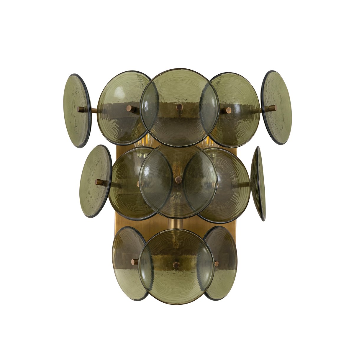 Solaris Disc Hammered Glass Wall Lamp - view 16 | Metavaya