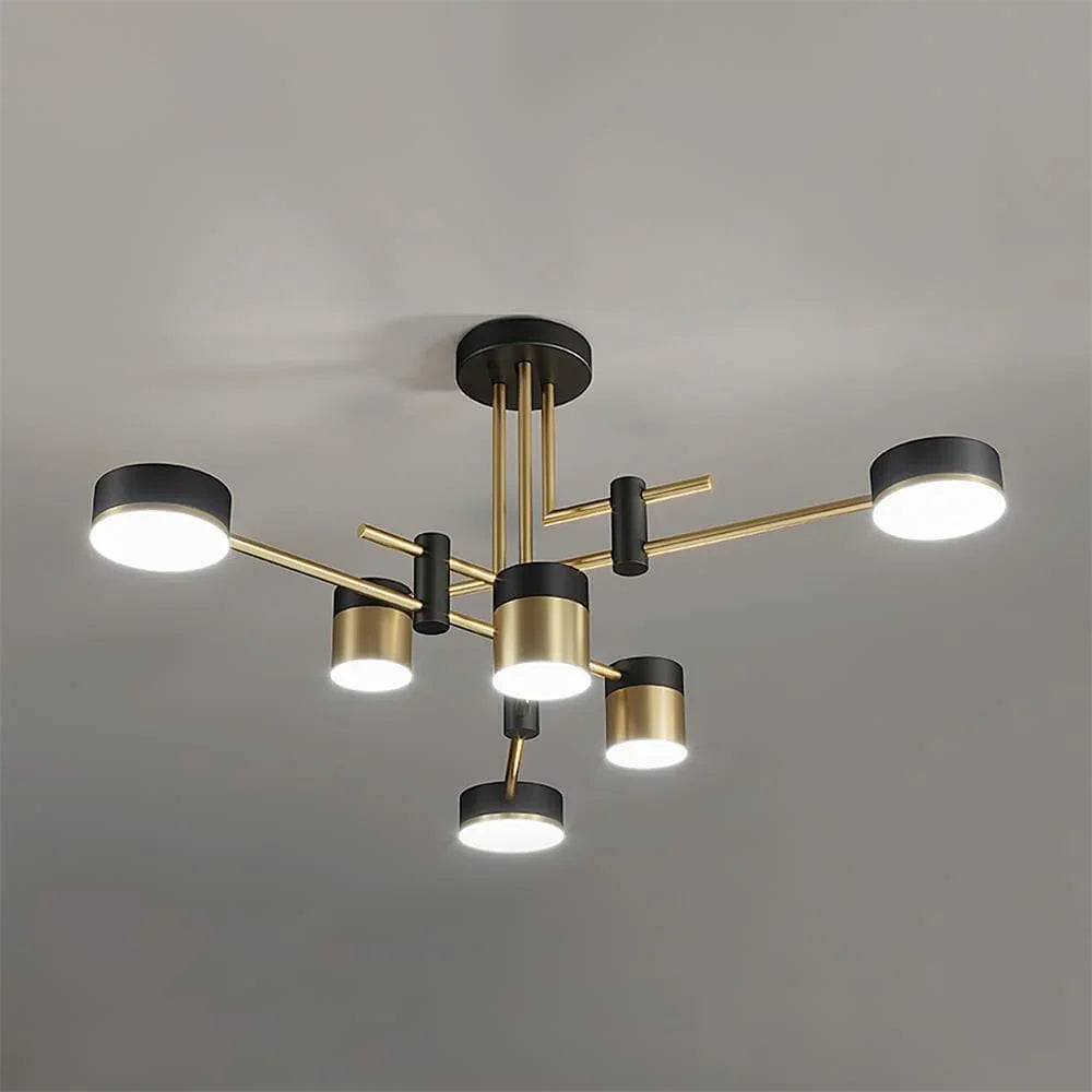 Metavaya Chandelier L 60cm x H 38.1cm / L 23.6″ x H 15″ / Gold+Black / Warm Light Spider Jewel Chandelier 662668848174 M2023122705-2 Spider Jewel Chandelier | Discount Sale
