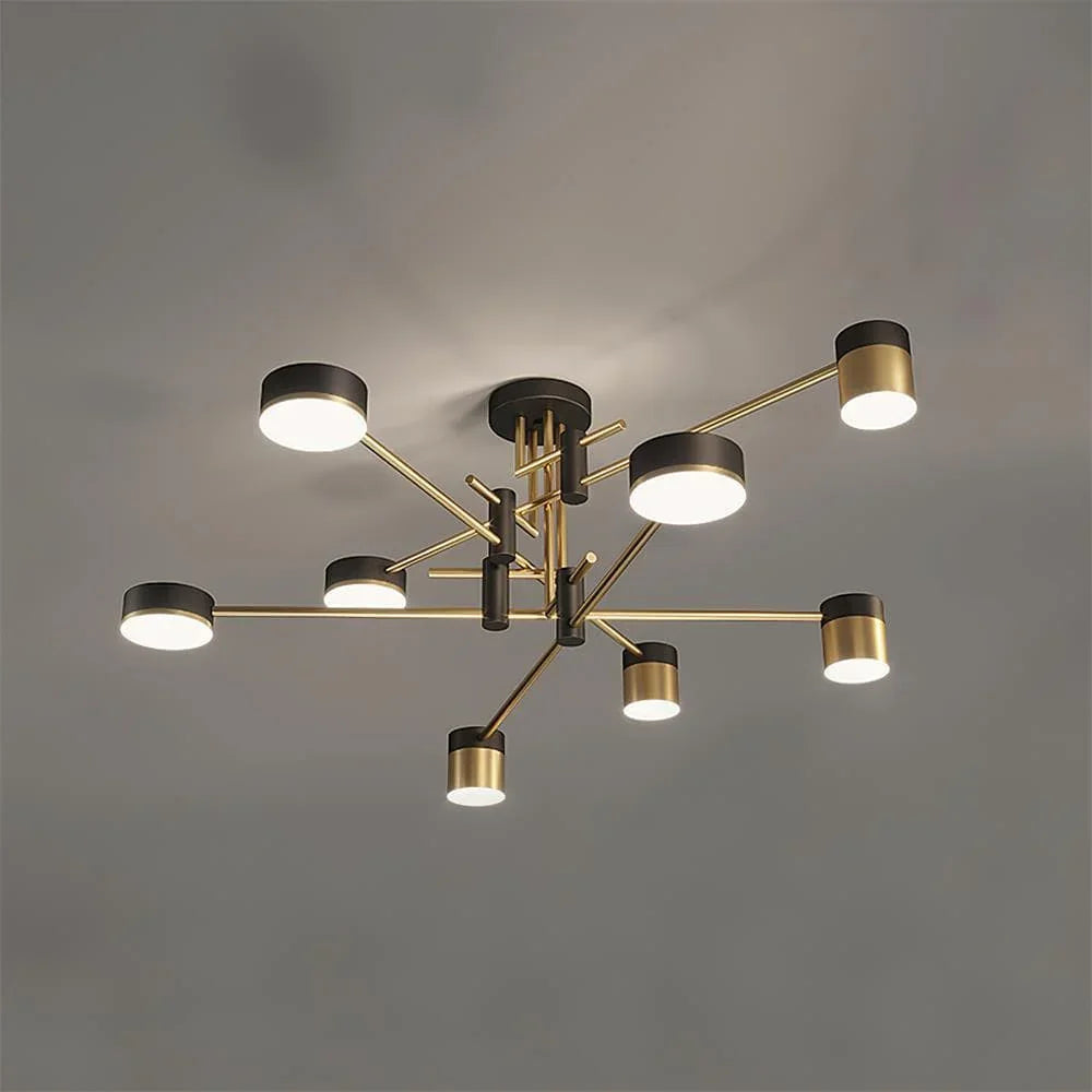 Metavaya Chandelier L 101.6cm x H 38.1cm / L 40″ x H 15″ / Gold+Black / Warm Light Spider Jewel Chandelier 662668848181 M2023122705-3 Spider Jewel Chandelier | Discount Sale