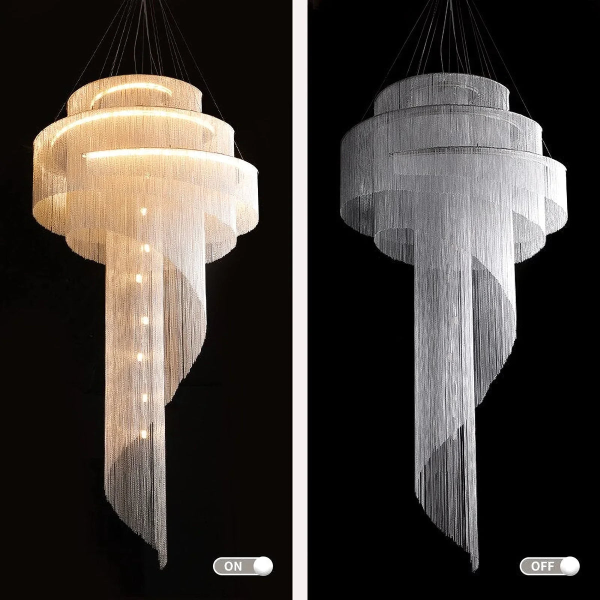 Metavaya Chandelier Spiral Tassel Chandelier Spiral Tassel Chandelier- Buy online