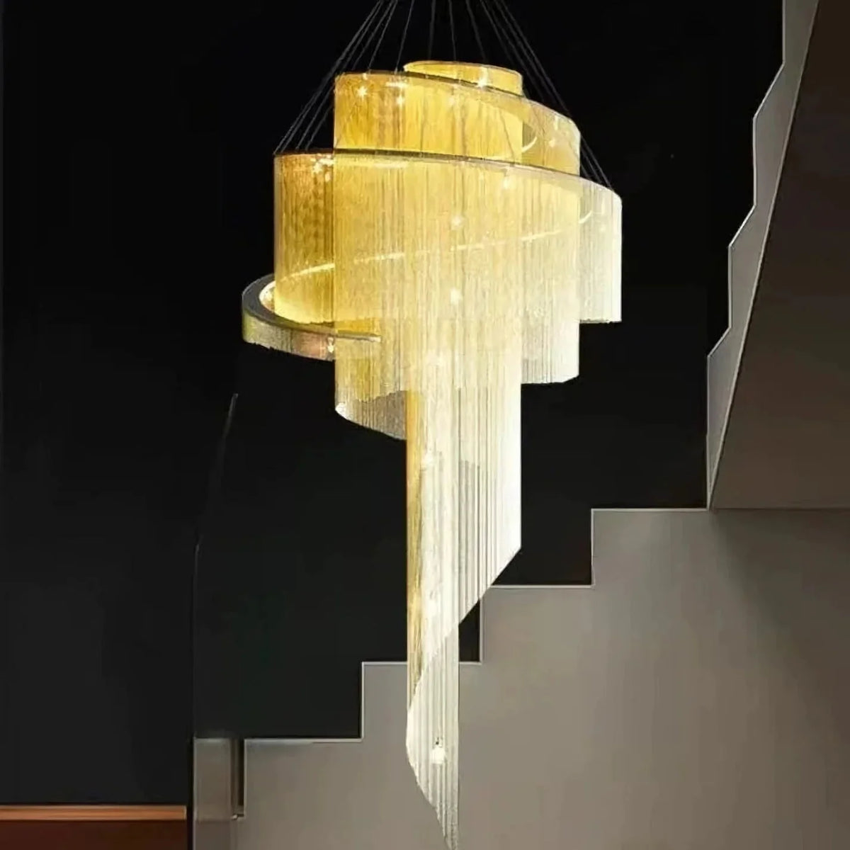 Metavaya Chandelier Spiral Tassel Chandelier Spiral Tassel Chandelier- Buy online
