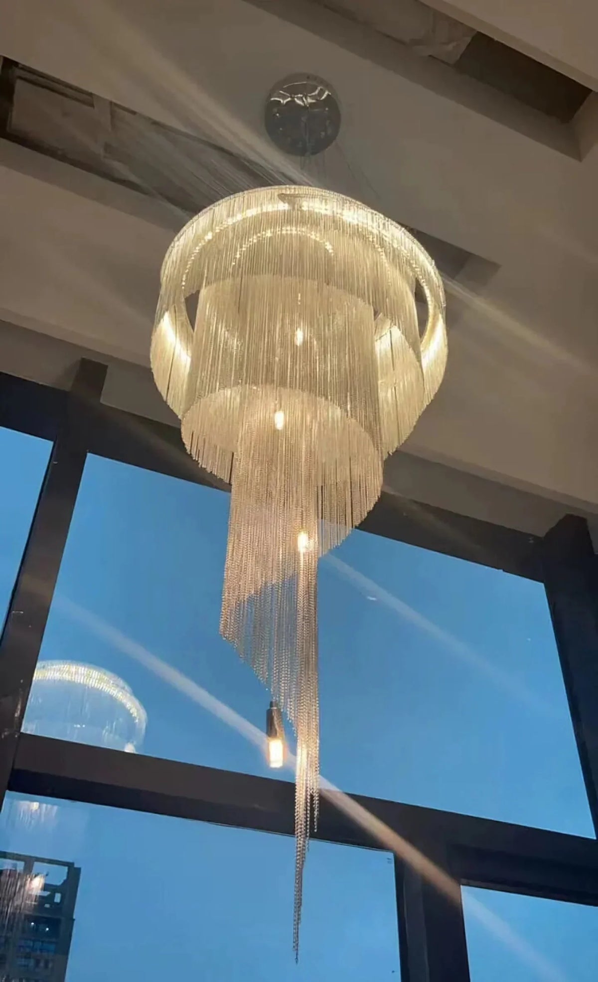 Metavaya Chandelier Spiral Tassel Chandelier Spiral Tassel Chandelier- Buy online