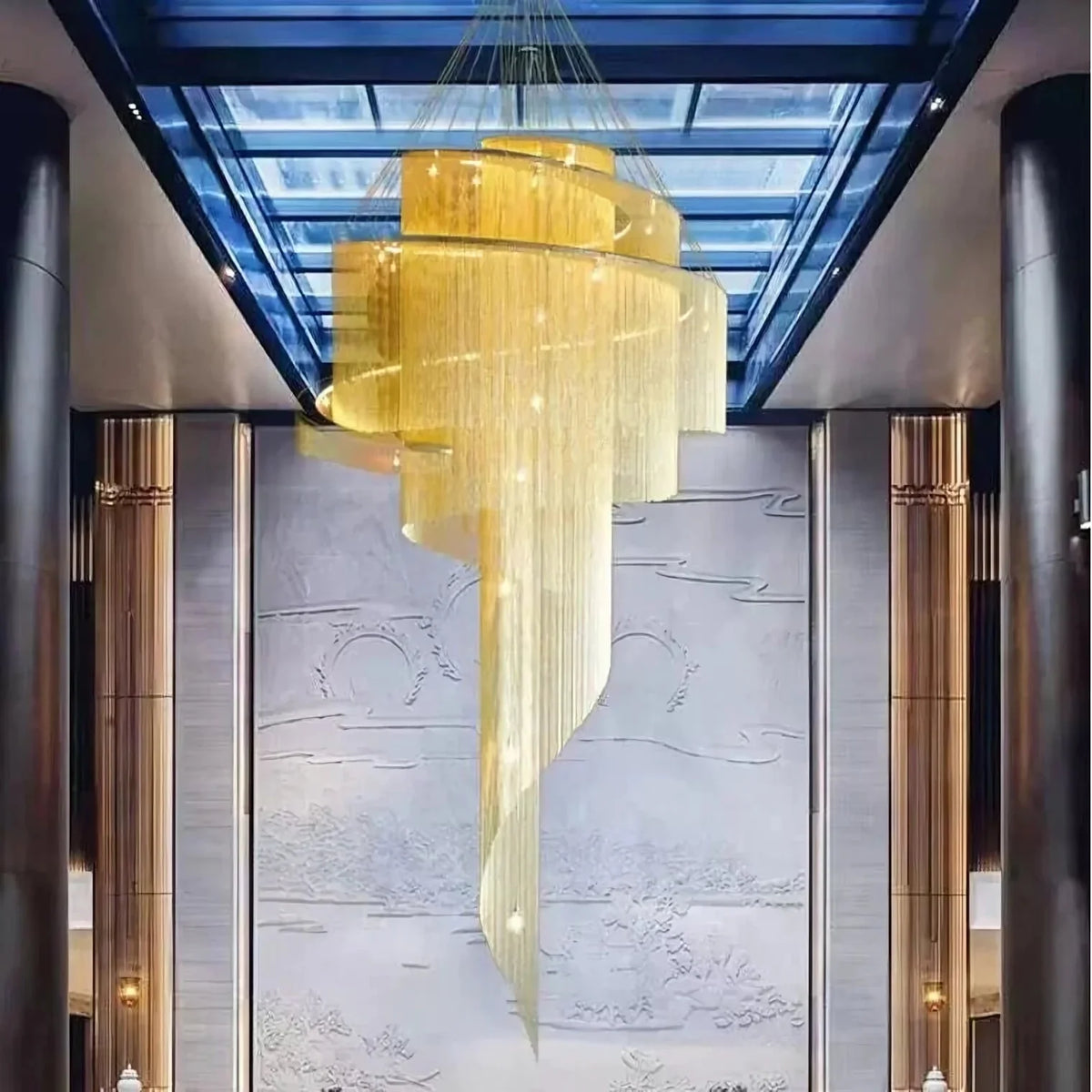 Metavaya Chandelier Spiral Tassel Chandelier Spiral Tassel Chandelier- Buy online