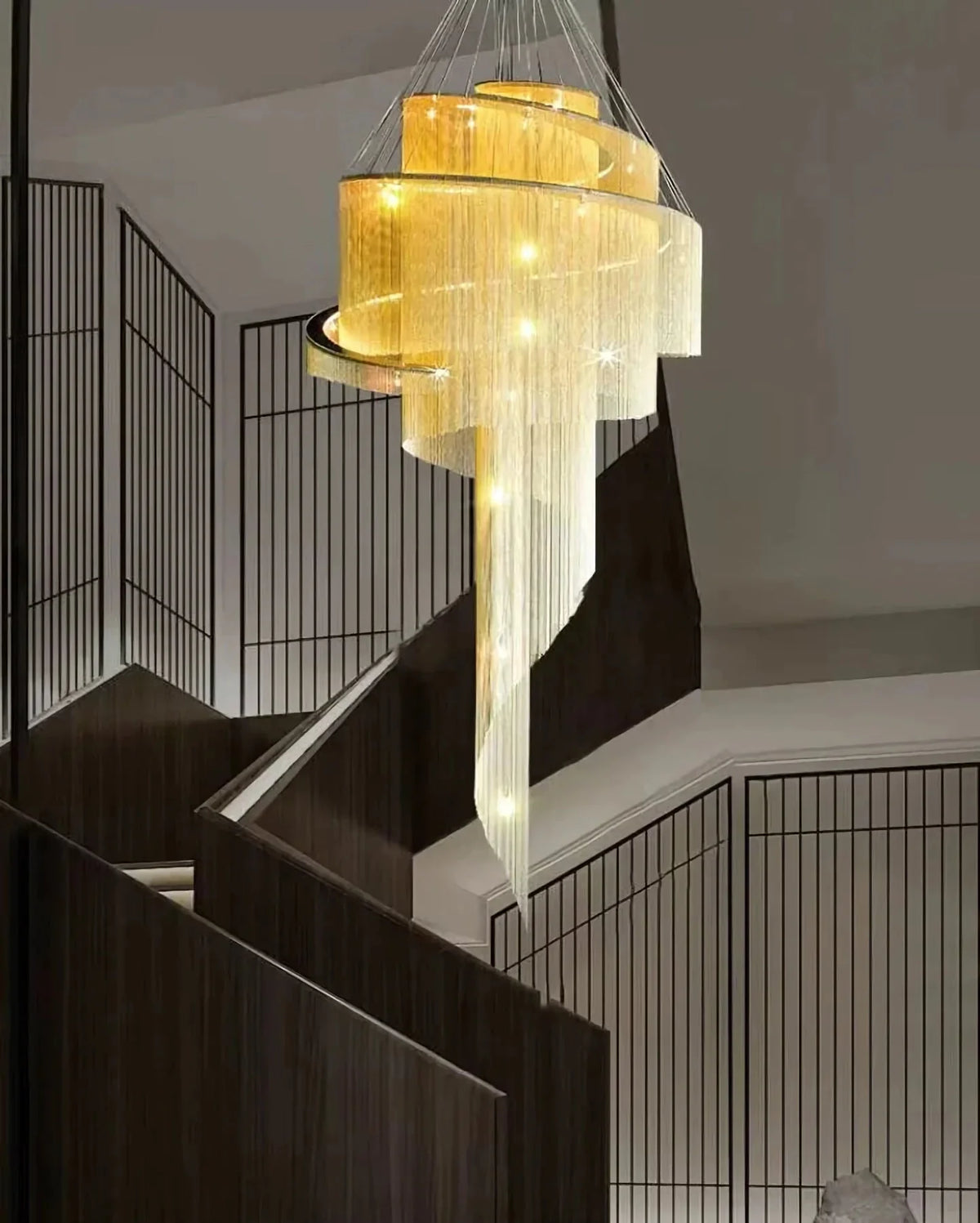 Metavaya Chandelier Spiral Tassel Chandelier Spiral Tassel Chandelier- Buy online