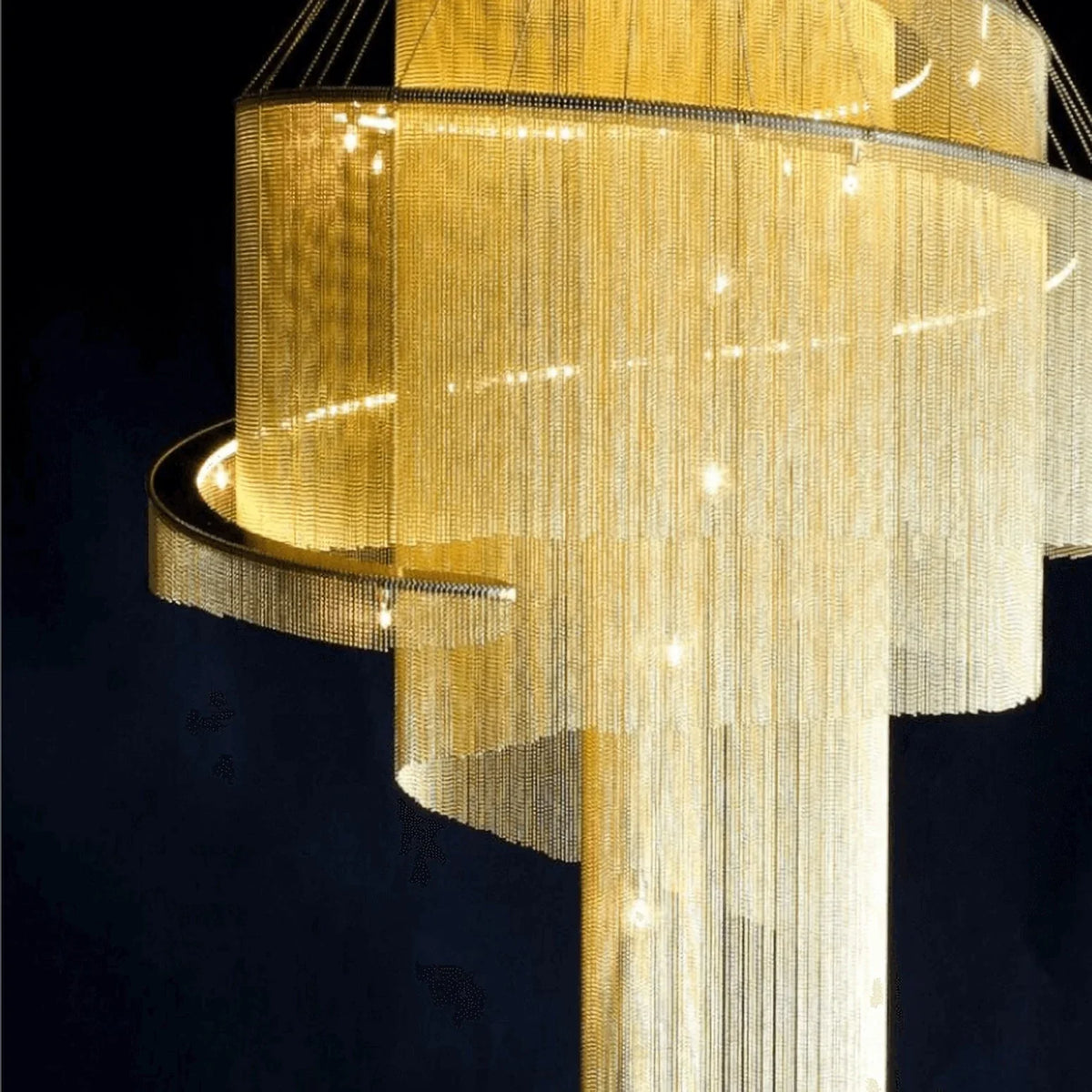 Metavaya Chandelier Spiral Tassel Chandelier Spiral Tassel Chandelier- Buy online