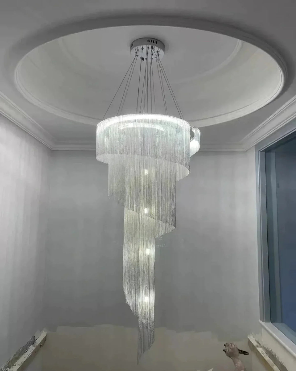 Metavaya Chandelier Spiral Tassel Chandelier Spiral Tassel Chandelier- Buy online