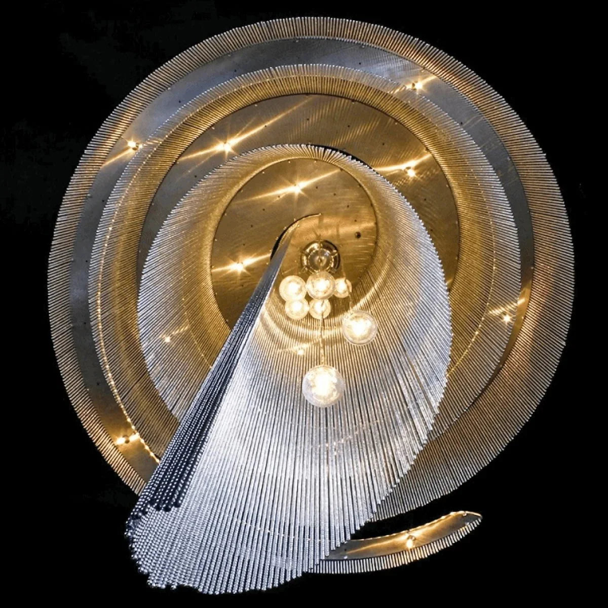 Metavaya Chandelier Spiral Tassel Chandelier Spiral Tassel Chandelier- Buy online