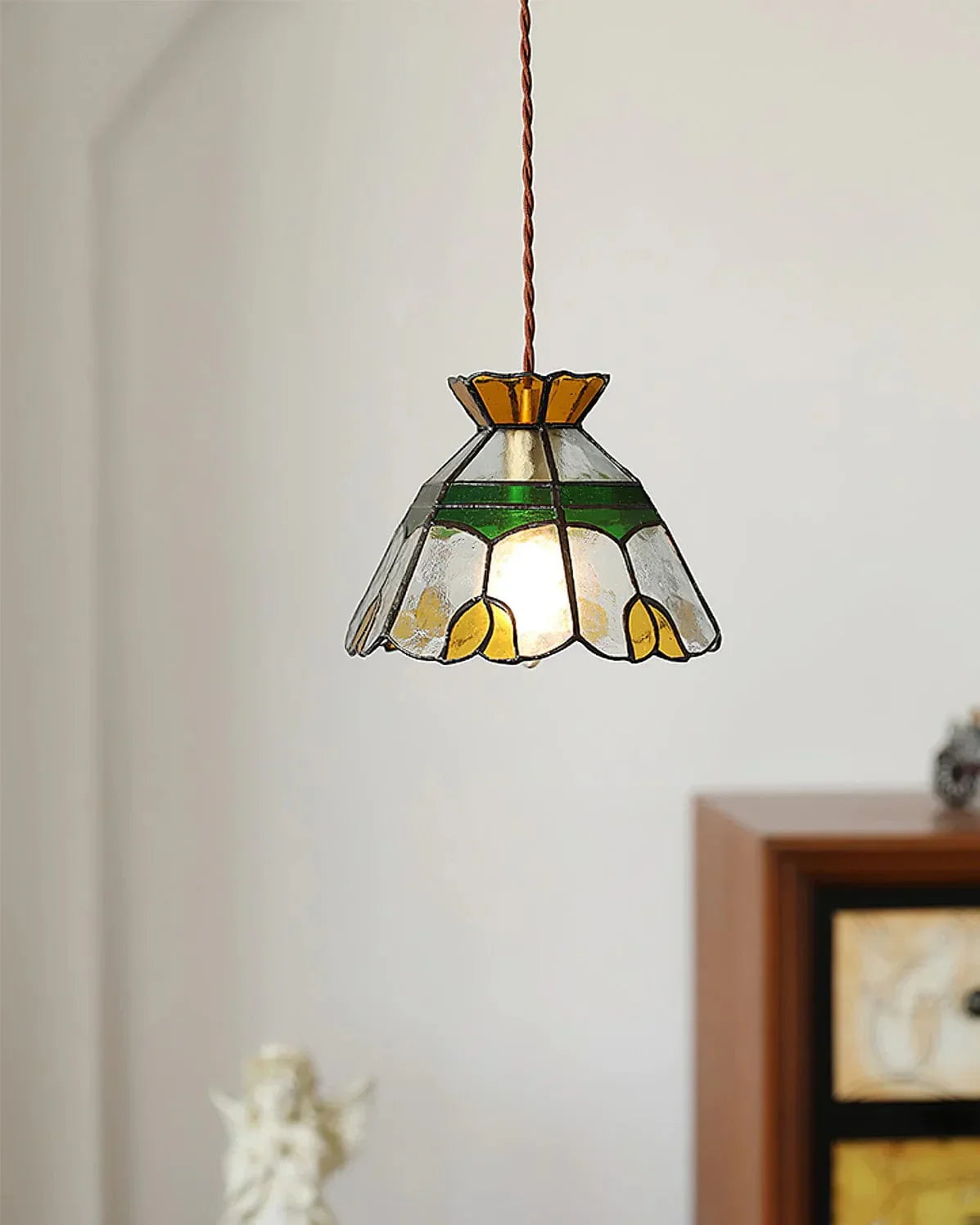 Metavaya Pendant light Stained Glass Pendant Lamp