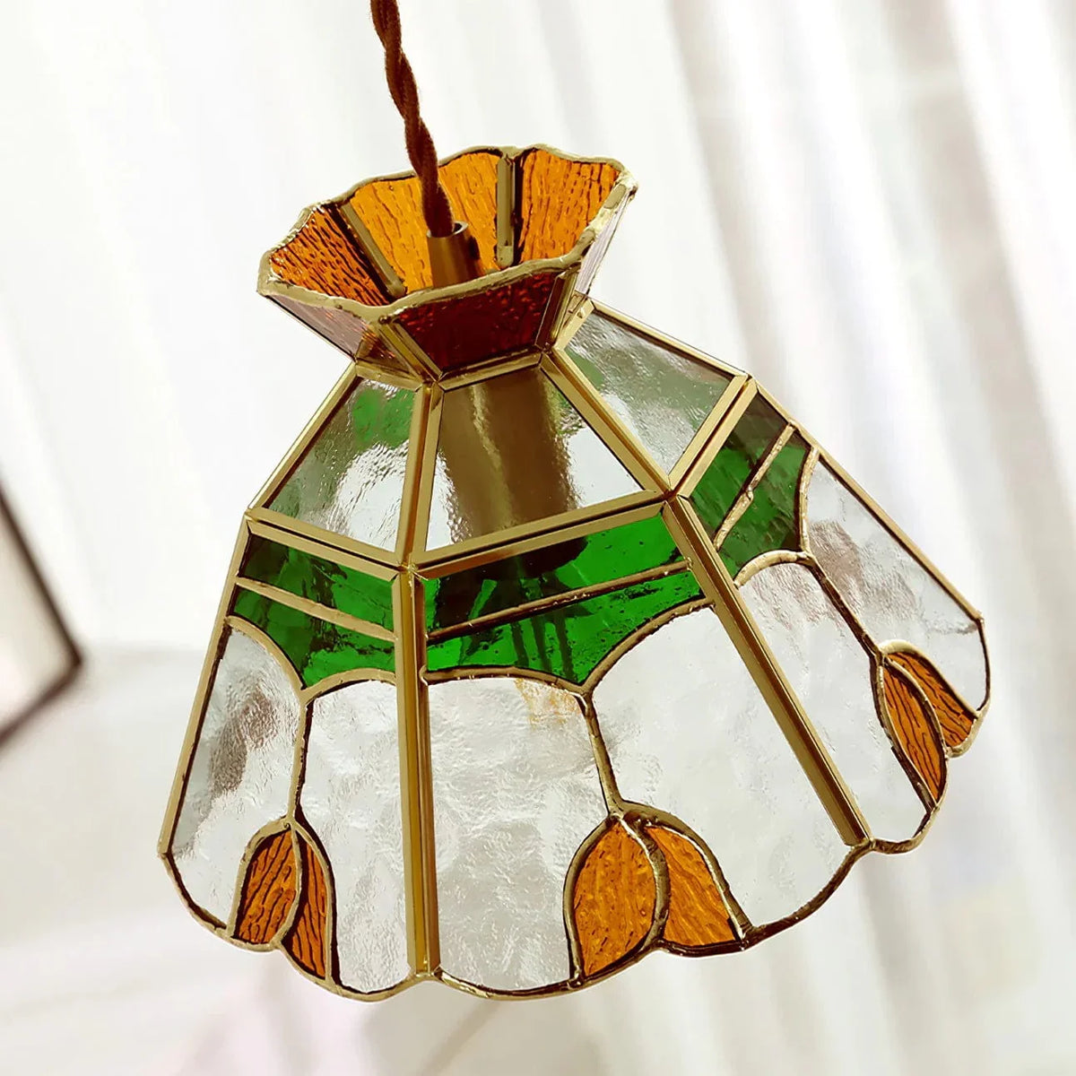 Metavaya Pendant light Stained Glass Pendant Lamp