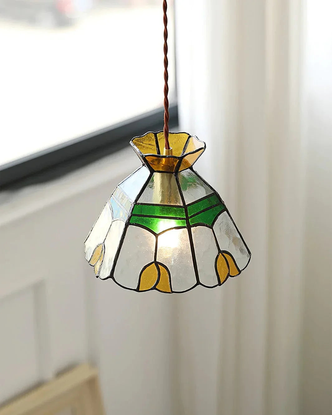 Metavaya Pendant light Stained Glass Pendant Lamp