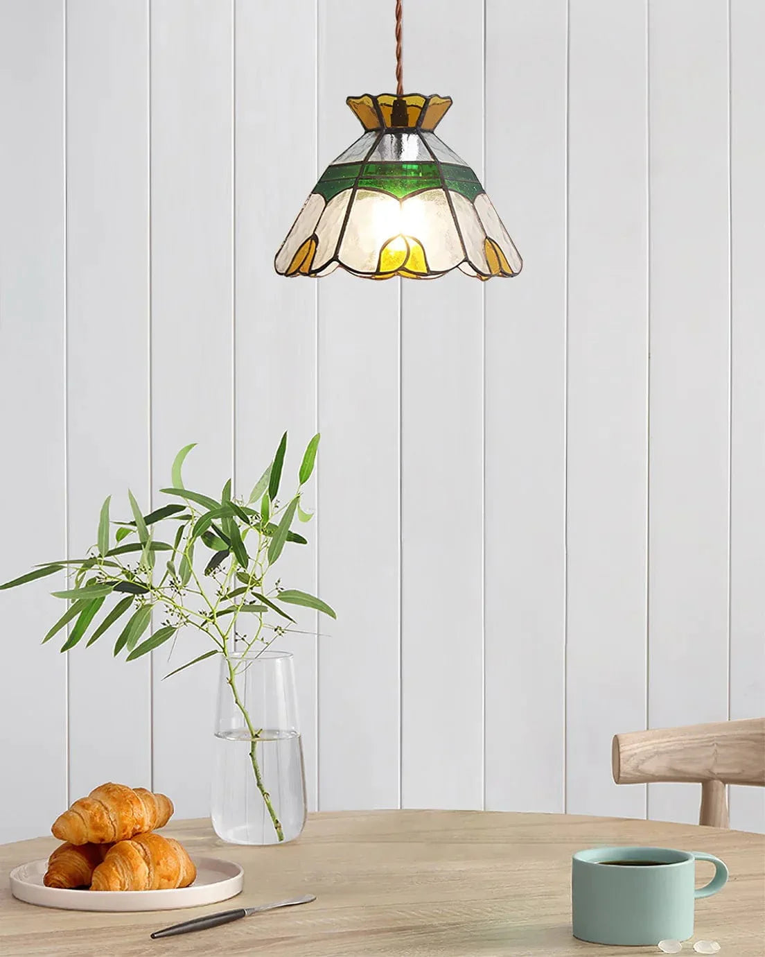 Metavaya Pendant light Stained Glass Pendant Lamp