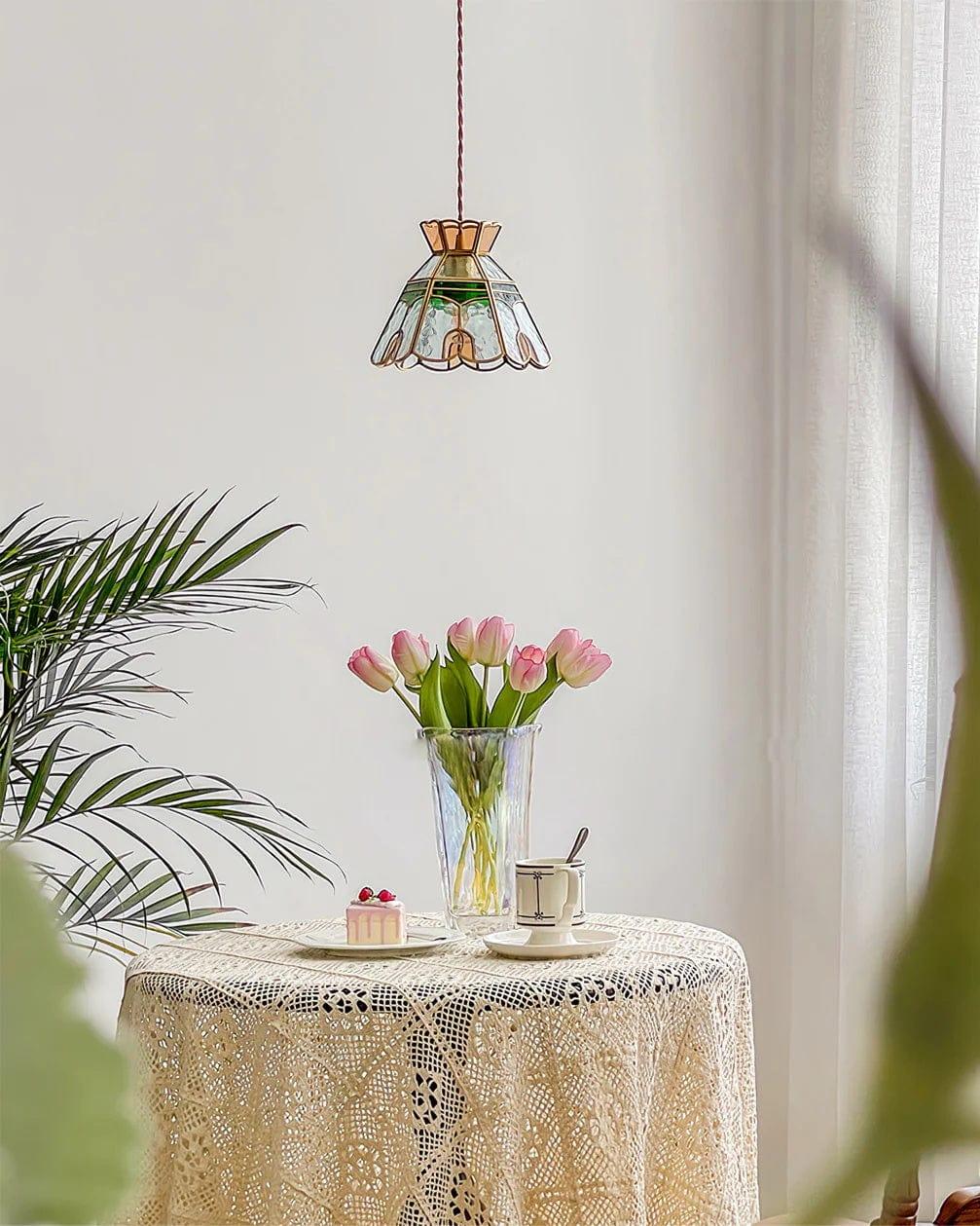 Metavaya Pendant light Stained Glass Pendant Lamp