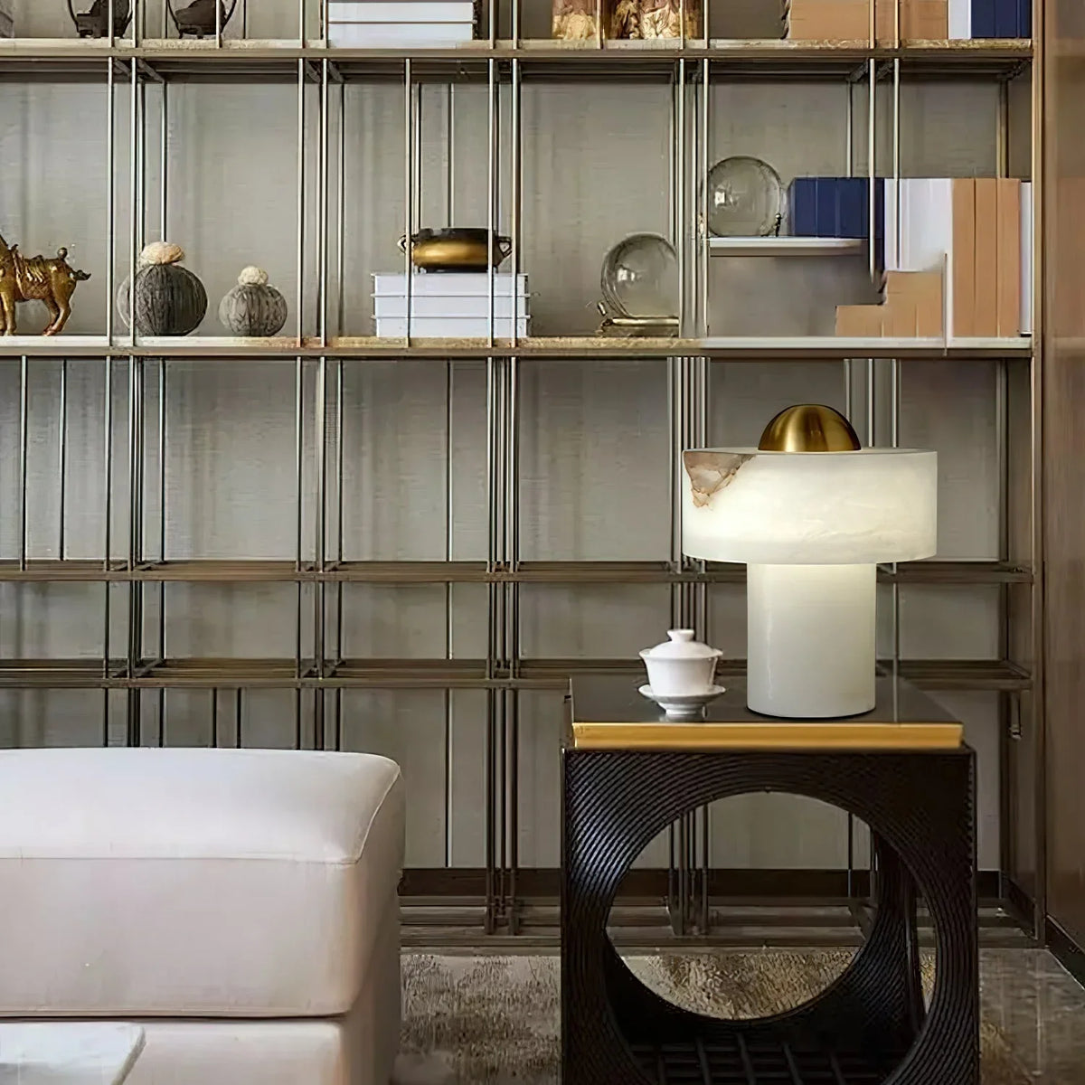 Stone Alabaster Table Light - view 3 | Metavaya
