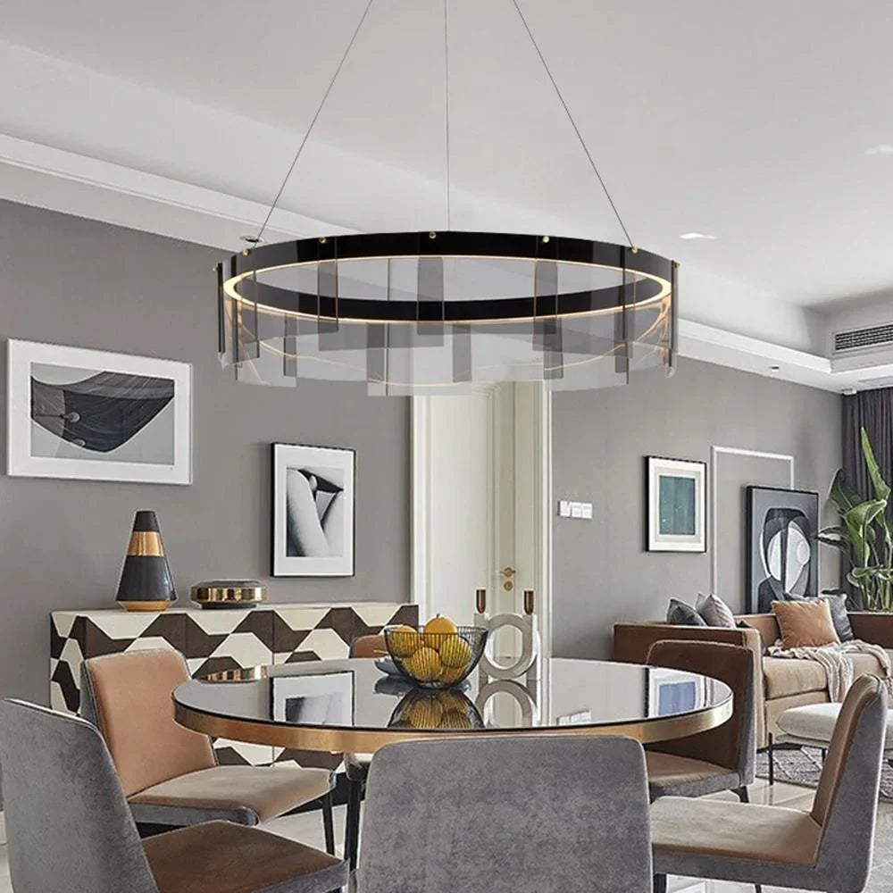 Metavaya Chandelier Dia 60cm x H 20cm / ∅ 23.6″ x H 7.9″ / Black Stratos LED Chandelier 662668847405 M2023122604-1 Stratos LED Chandelier | Discount Sale