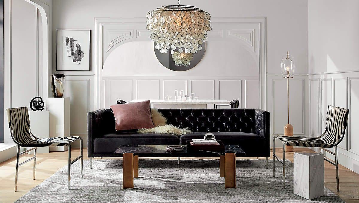 Metavaya Chandelier 60cm x H 70 cm / copper Teardrop Capiz Chandelier 6938617781835 M2023092410-1