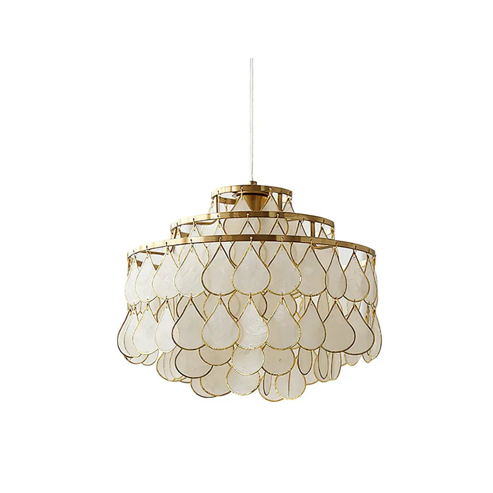 Teardrops Capiz Chandelier | Metavaya