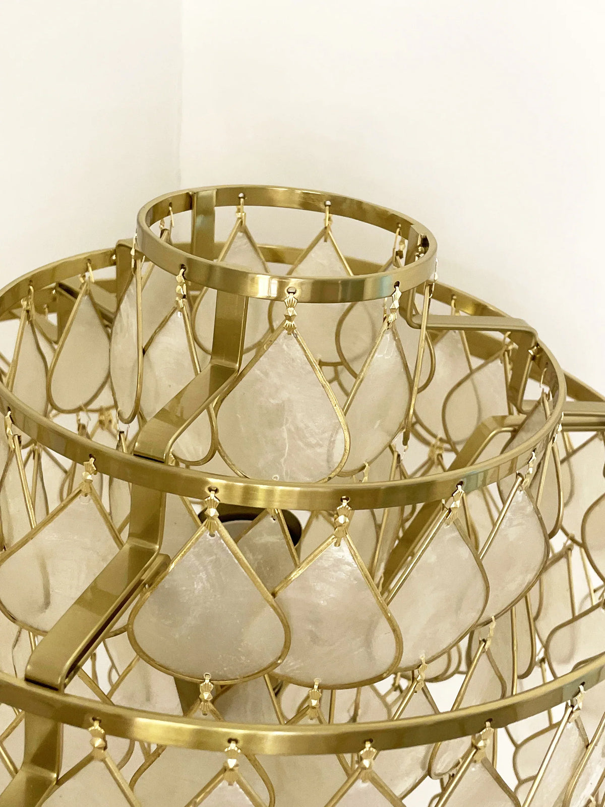 Teardrops Capiz Floor Lamp - view 12 | Metavaya