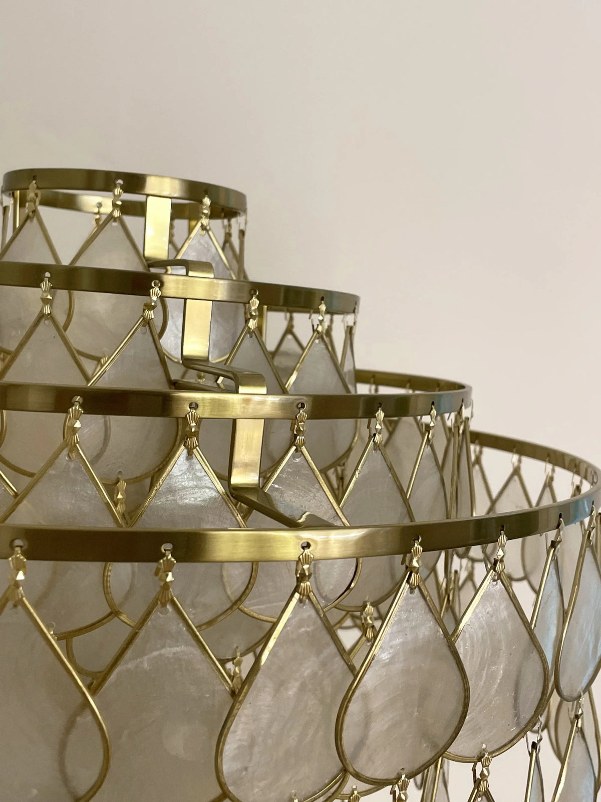 Teardrops Capiz Floor Lamp - view 13 | Metavaya