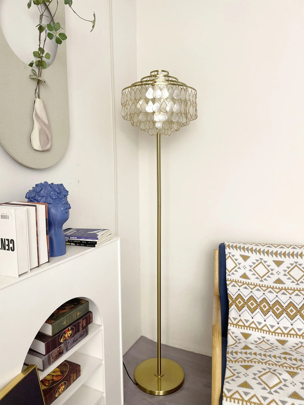 Teardrops Capiz Floor Lamp - view 14 | Metavaya