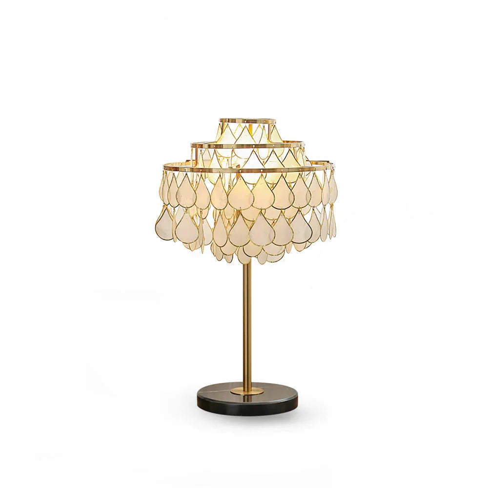 Teardrops Capiz Table Lamp | Metavaya