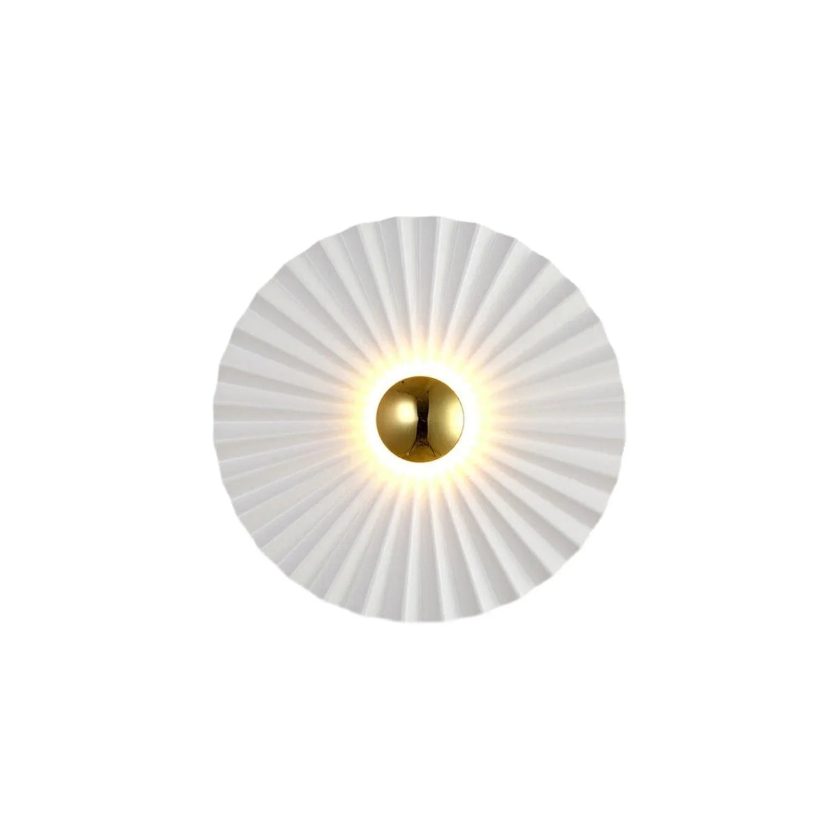 Metavaya Wall lamp Dia 20cm x H 20cm / ∅ 7.9″ x H 7.9″ / Gold+White / Warm Light Tinsley Flush Wall Lamp 6938617819064 M2023120807-1 Tinsley recessed wall light | combination wall light