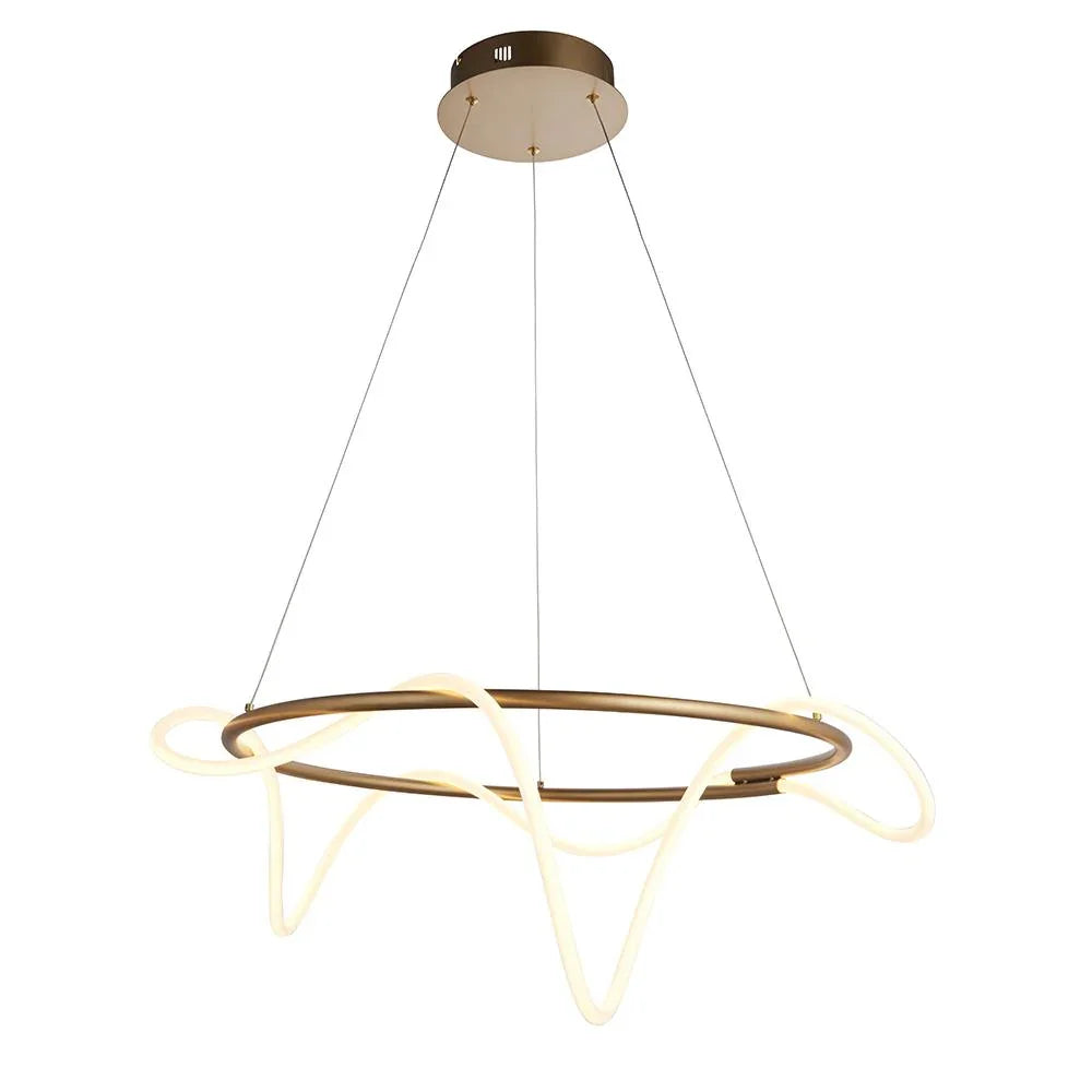 Metavaya Pendant light Round Dia 80cm x H 30 cm / L 39.4″ x H 11.8″ / Copper / Warm White Tracer Bar Pendant light M2023102303-4