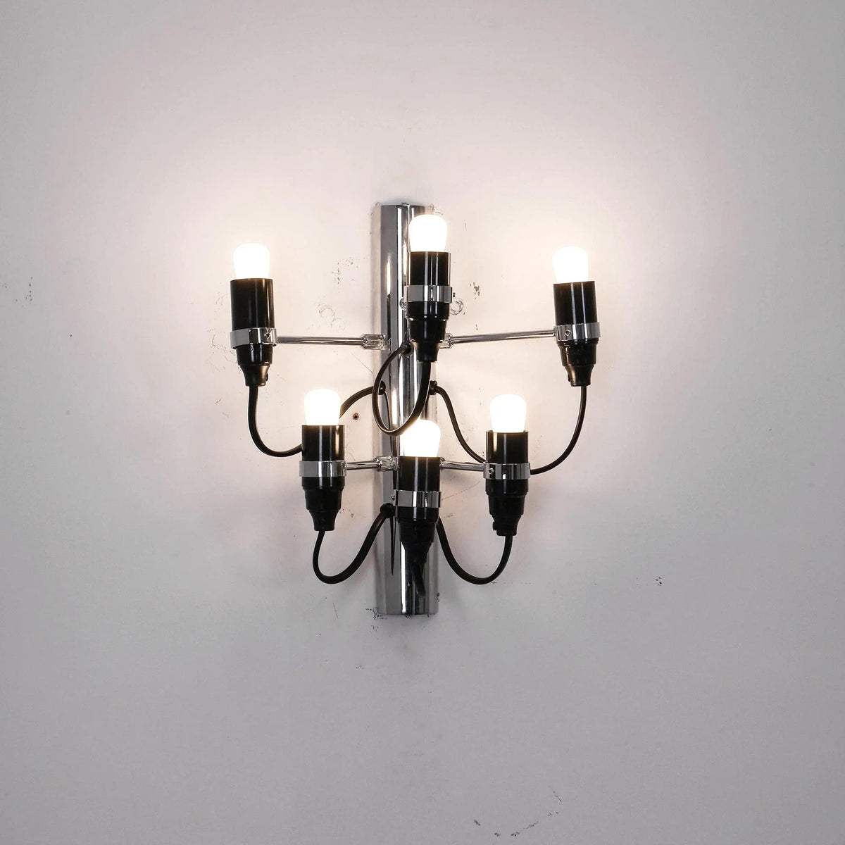 Metavaya Wall lamp 6 heads Dia 23.5cm x H 27cm / ∅ 9.3″ x H 10.6″ / Chrome Traditional Mid-century 2097 Wall Lamp 6938624882815 M202405293-7