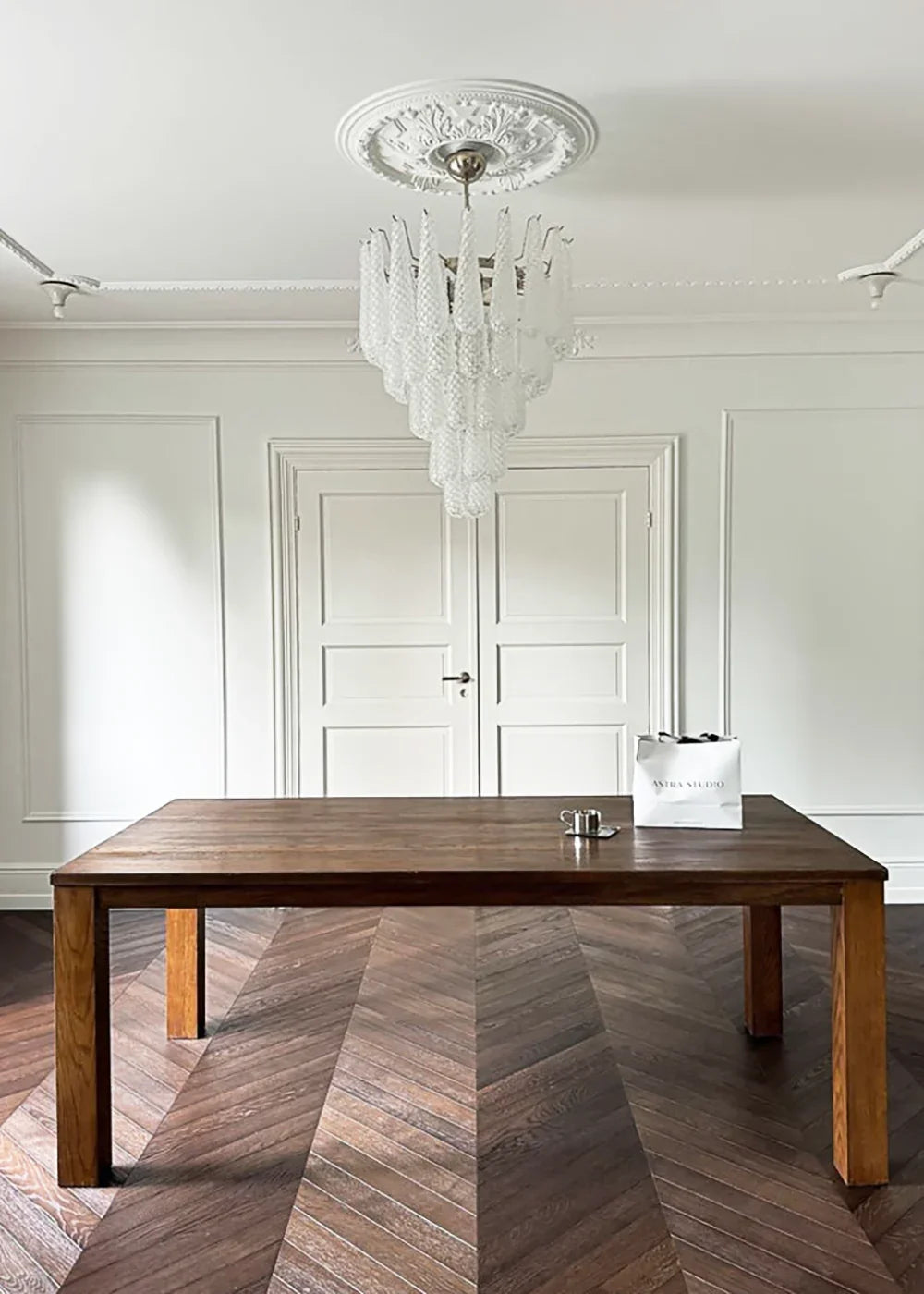 Transparent Glass Petals Chandelier - view 5 | Metavaya