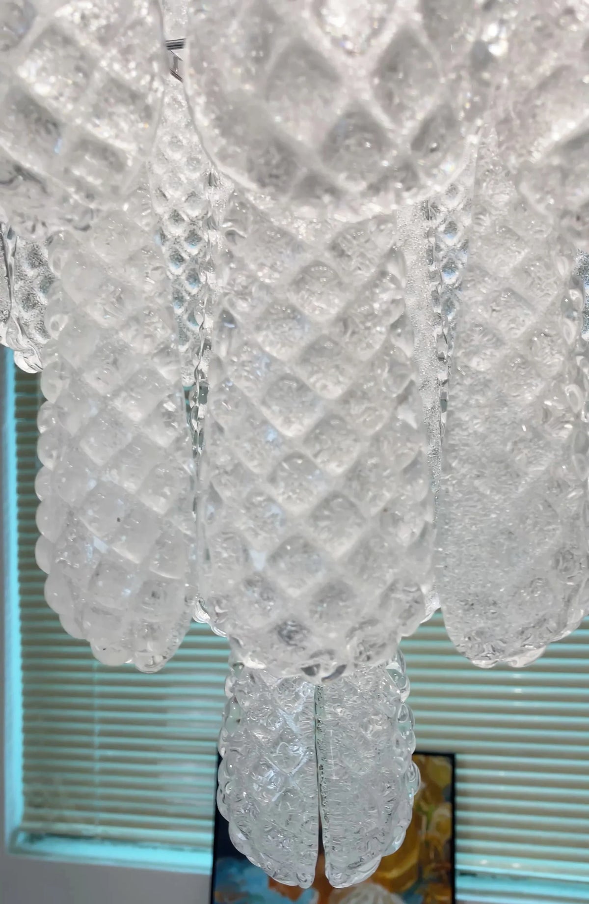 Transparent Glass Petals Chandelier - view 24 | Metavaya