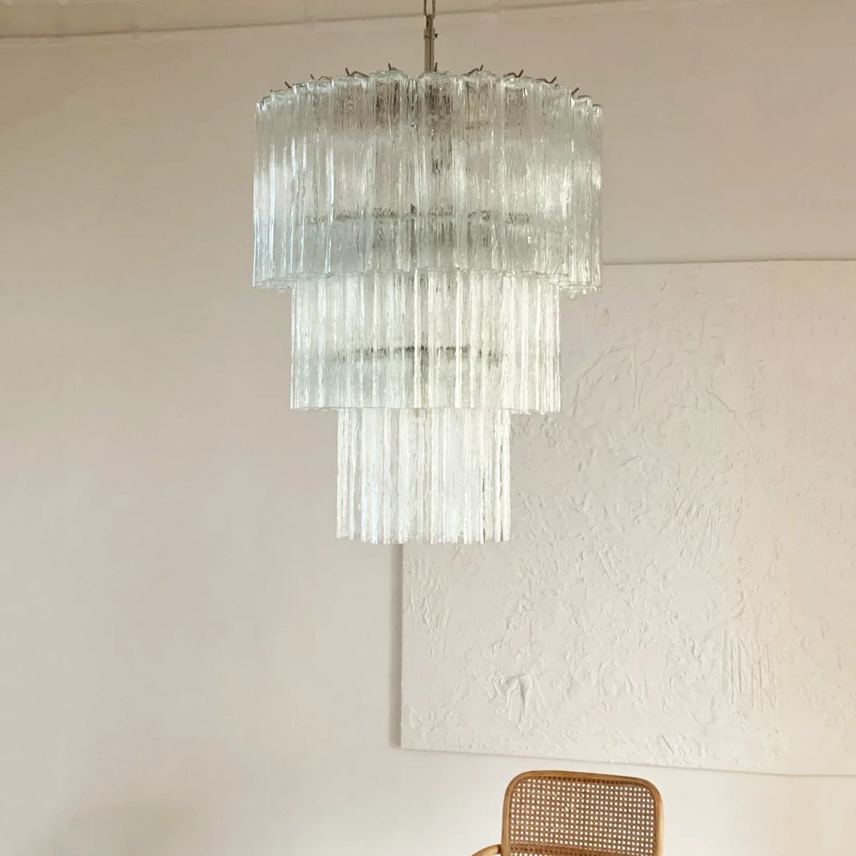 Transparent Glass Tube Chandelier - view 6 | Metavaya
