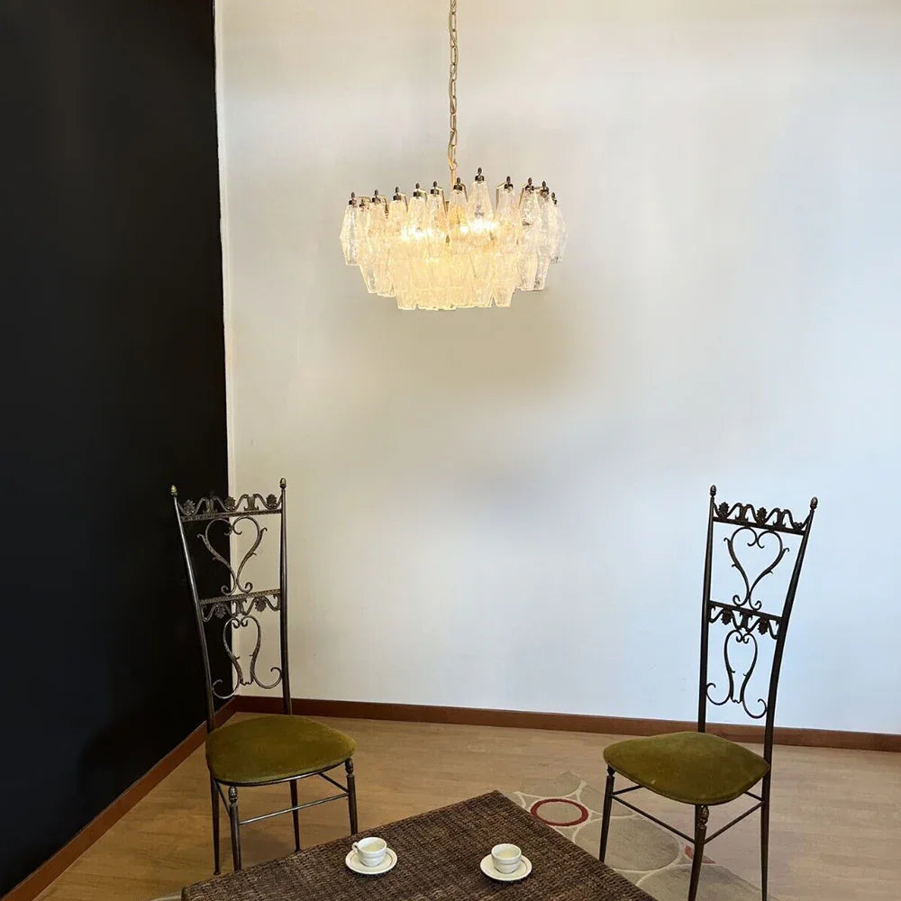 Transparent Poliedri Chandelier - view 2 | Metavaya