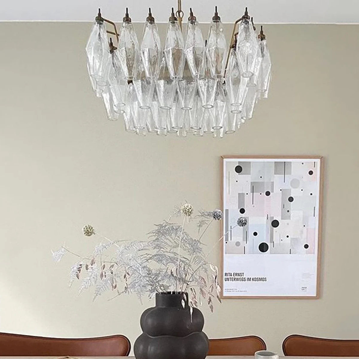 Transparent Poliedri Chandelier - view 8 | Metavaya